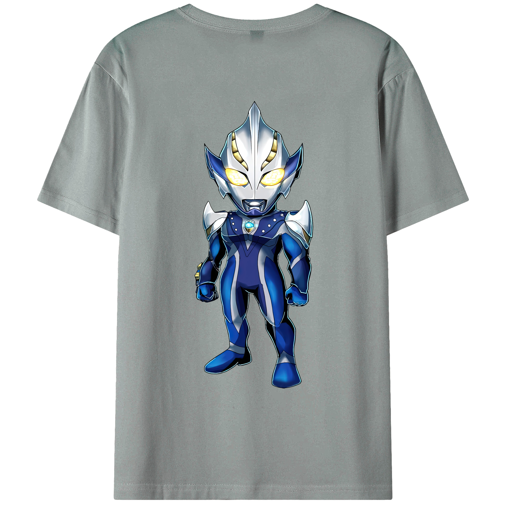（画像用） ウルトラマン Ultraman 綿100％ メンズ半袖Tシャツ（バックプリント） 通気性